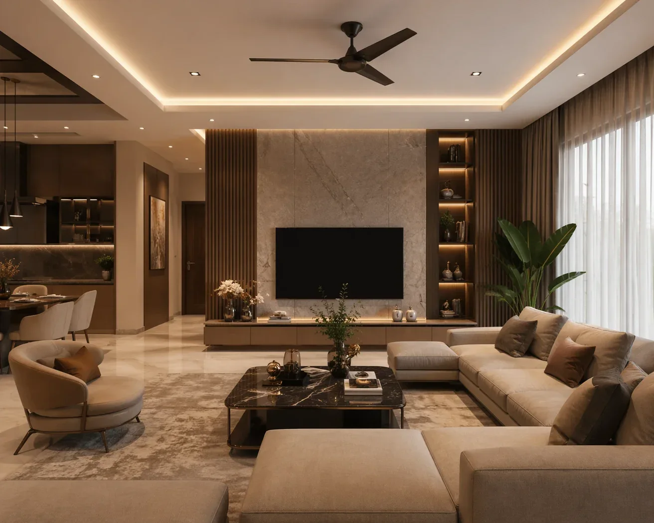 Living Room Interior Designers in Trivandrum